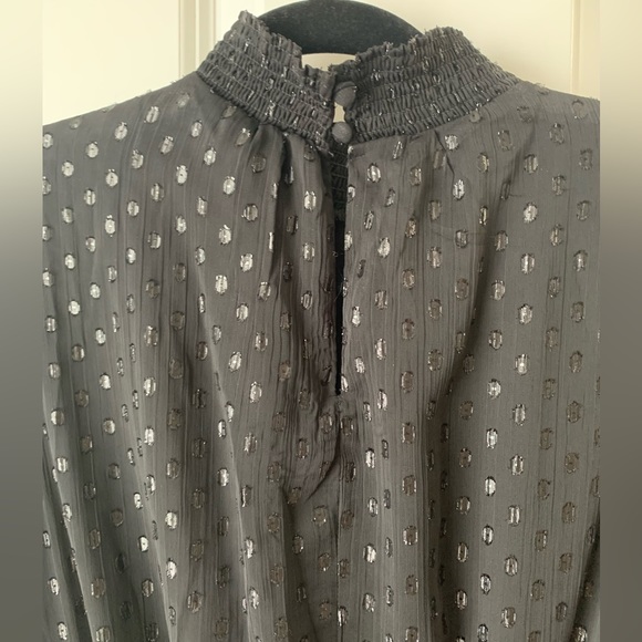 Express Metallic Dot Tiered Ruffle Dress - Picture 8 of 10